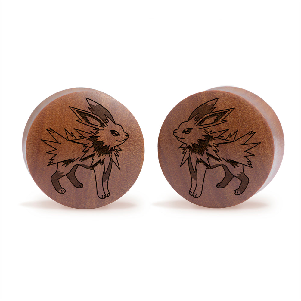 Jolteon Plug / Gauge - Saba Wood | Convex Double Flare - Lasered To Order In House At Custom Plugs HQ