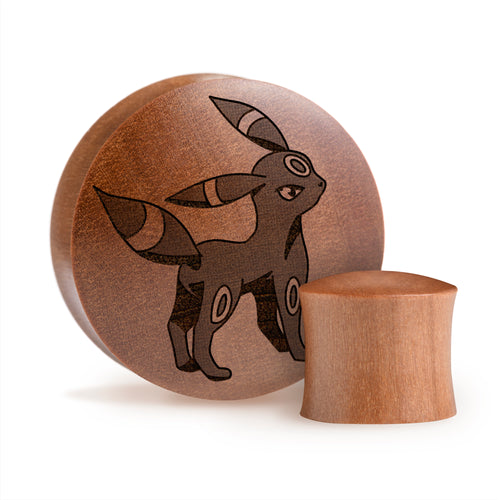 Umbreon Plug / Gauge - Saba Wood | Convex Double Flare