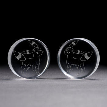 Venusaur Plug / Gauge - Green & White Inlay Ebony Wood | Convex Double Flare