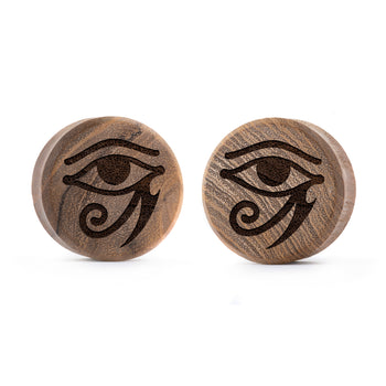 Egyptian Plug / Gauge - Teak Wood | Flat Faced Double Flare