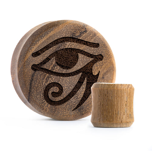 Egyptian Plug / Gauge - Teak Wood | Flat Faced Double Flare