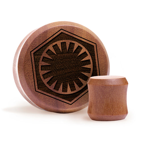 First Order Plug - Saba Wood | Flat Faced Double Flare