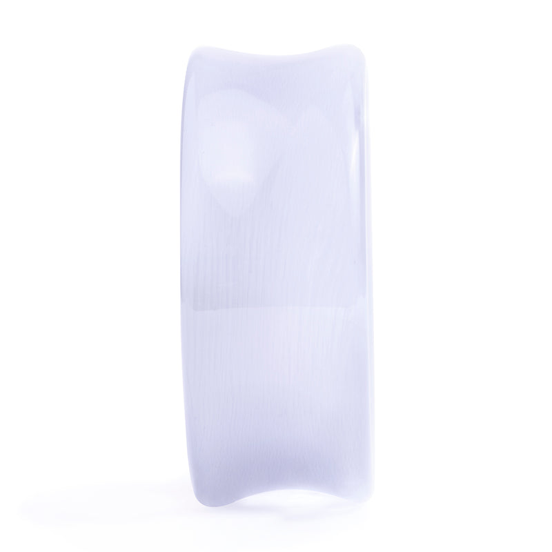 Grey Cats Eye Glass Ear Tunnel