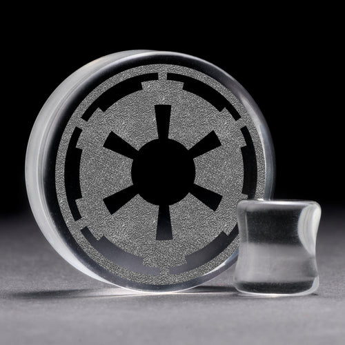 Galactic Empire Plug - Clear Glass | Flat Faced Double Flare