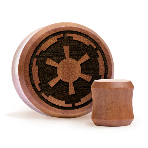 Galactic Empire Plug - Saba Wood | Flat Faced Double Flare