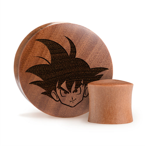 Goku - Dragon Ball Z Plug / Gauge - Saba Wood | Convex Double Flare