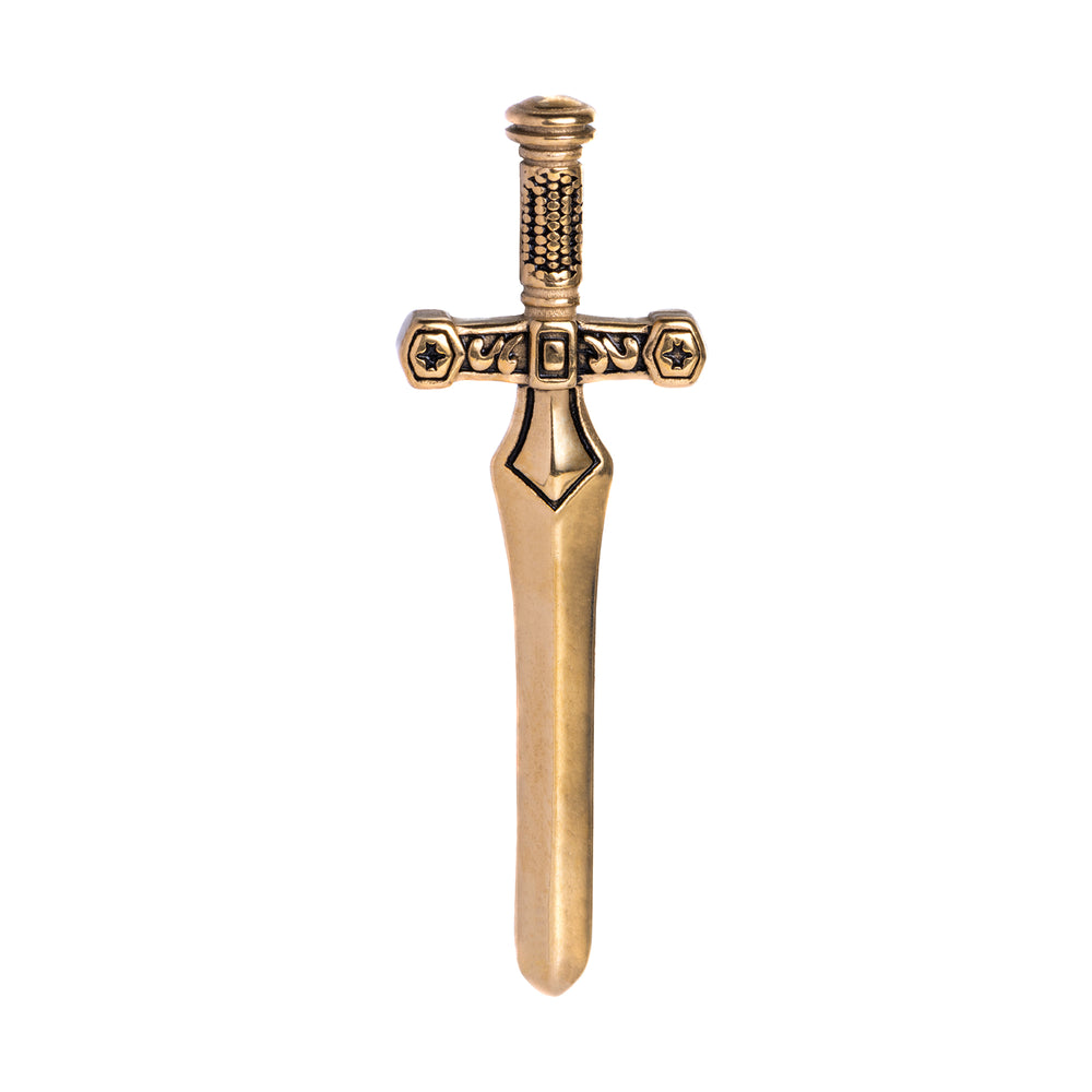 Goldene Dolch -Ohrring -Kleiderbügel (Paar)