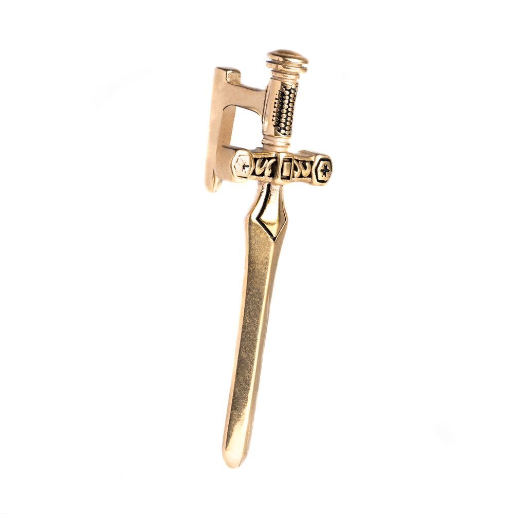 Goldene Dolch -Ohrring -Kleiderbügel (Paar)