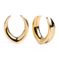 Gold en forme de V Plug d’oreille en acier chirurgical / calibre