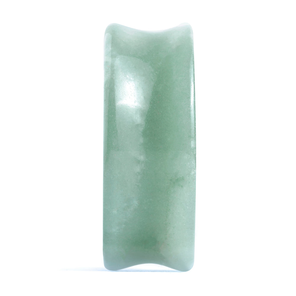 Aventurine Green Jade Stone Plug / Gauge - Double Flare Stone Ear Plugs / Gauge in 6mm (2g) - 30mm (1.18")