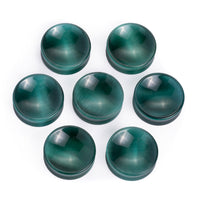 Plug / Gauge en verre œil-de-chat vert, bijou pour oreilles étirées