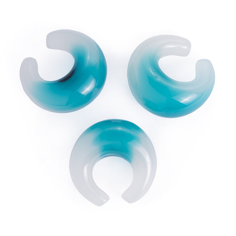Plug / Gauge pince en verre vert
