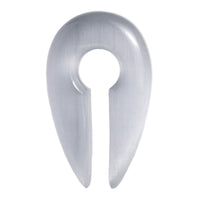 Poids d'oreille pince trou de serrure en verre œil-de-chat gris - Paire