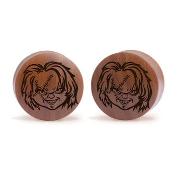 Zombie Lisa Plug / Gauge - Schwarzes Glas | Flach Gesichtiges Doppel Flare