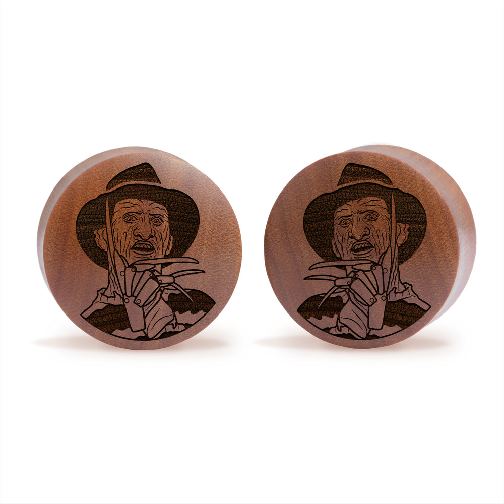 Freddy Krueger Plug / Gauge - Saba Wood | Konvexe Doppelaufgeweitet