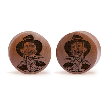 Women wearing big Saba Coffin Wood Ear Plug / Gauge