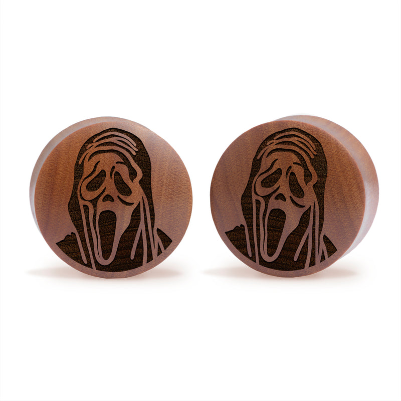 Plug / Gauge Ghostface - Bois de Saba | Convexe double évasé