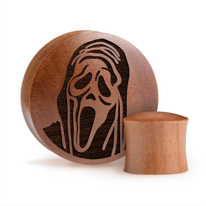 Plug / Gauge Ghostface - Bois de Saba | Convexe double évasé