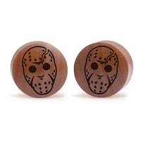 Jason Voorhees Plug / Gauge - Saba-Holz | Konvexer Doppelflansch