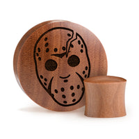Jason Voorhees Plug / Gauge - Saba-Holz | Konvexer Doppelflansch