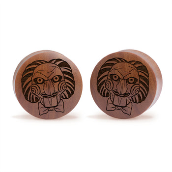 Happy Face Plug / Gauge - Clear Glass | Flat Faced Double Flare