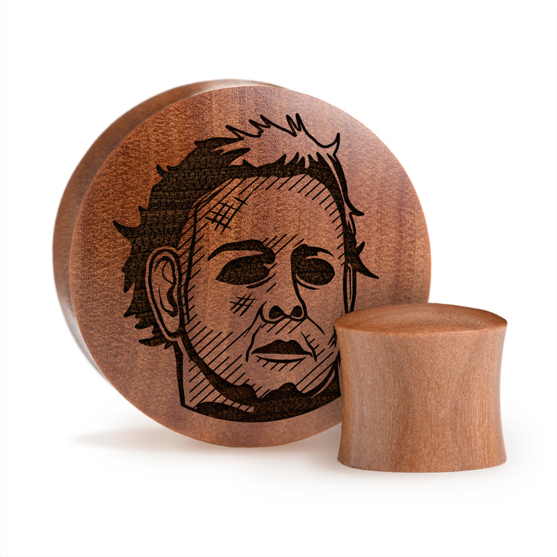 Plug / Gauge Michael Myers - Bois de Saba | Convexe double évasé