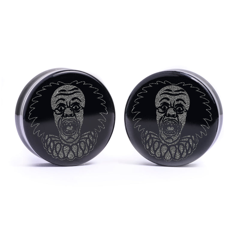 Plug / Gauge Pennywise - Verre noir | Face plate double évasé
