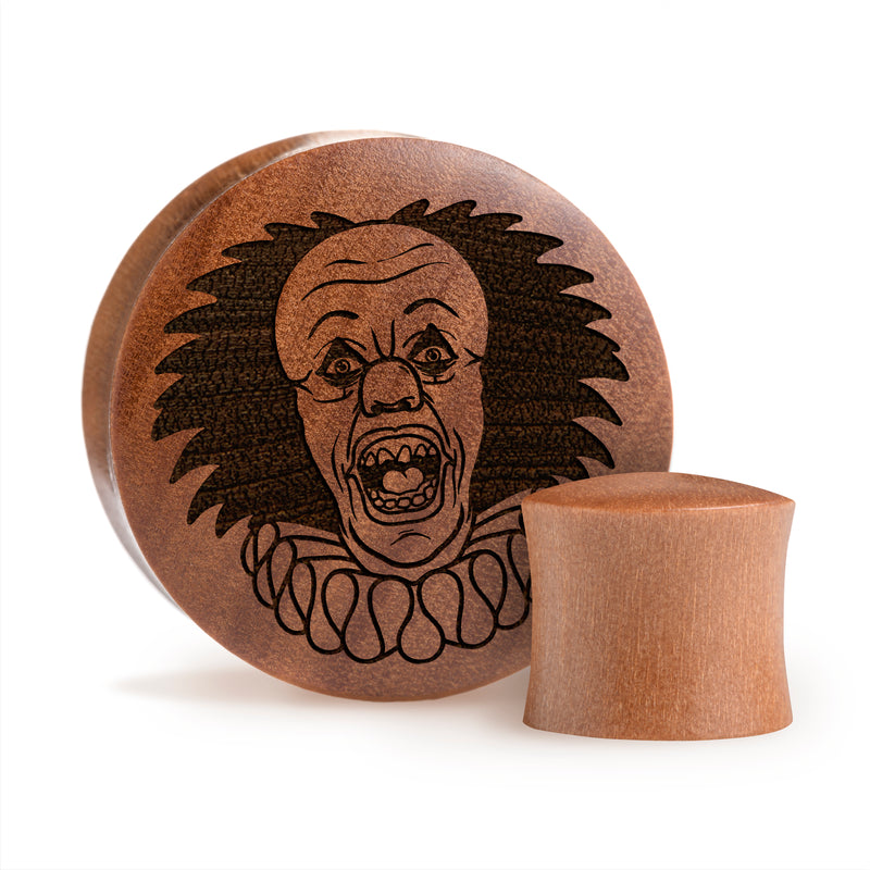 Plug / Gauge Pennywise - Bois de Saba | Convexe double évasé