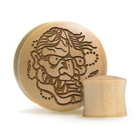 Plug Hannya / Calibre - Bois de crocodile | Double collerette convexe