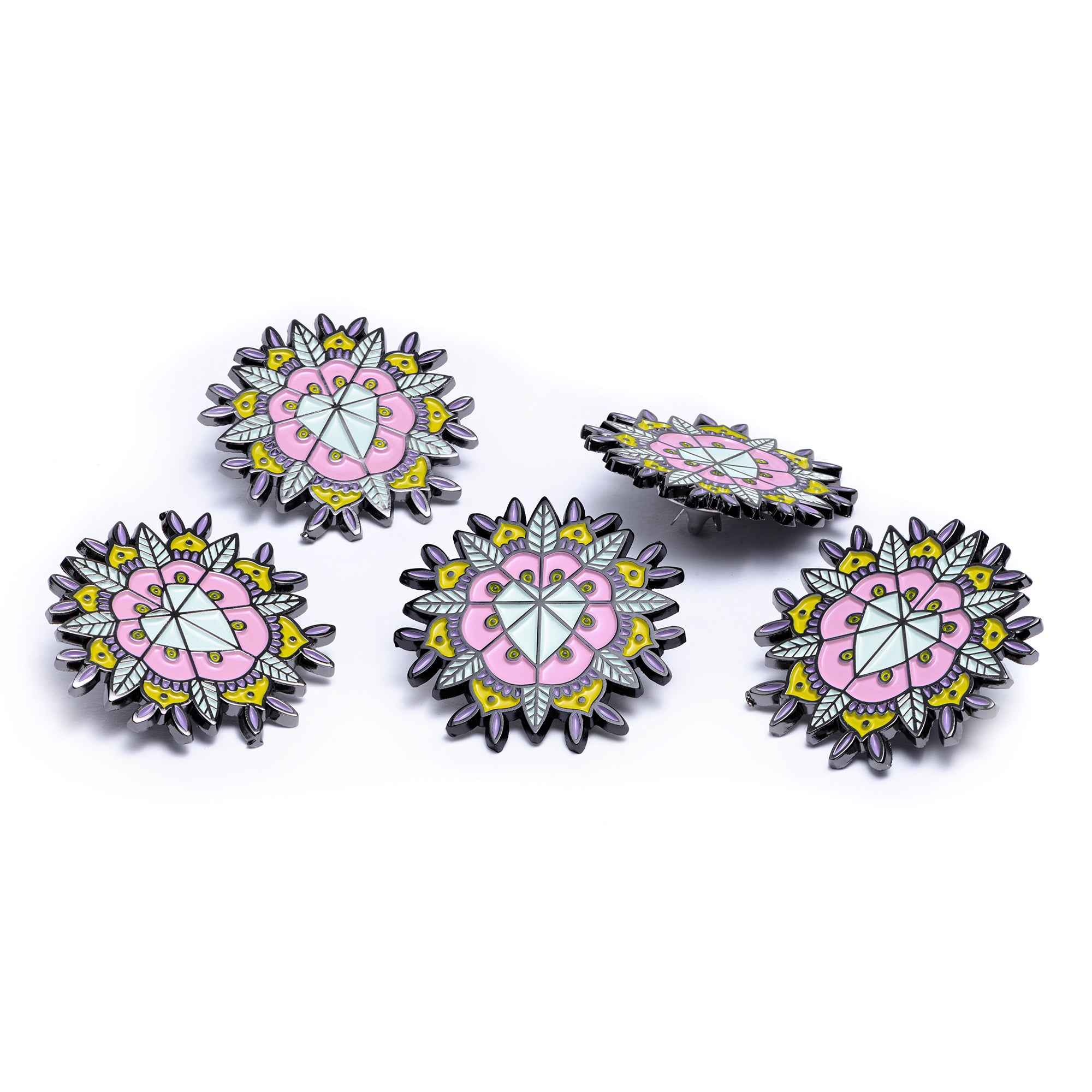 Heart Mandala Pin - Enamel