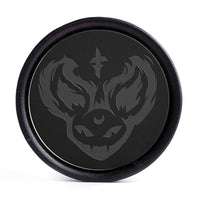 Plug / Gauge Chauve-souris de l'enfer - Bois d'ébène incrustation noir | Convexe double évasé