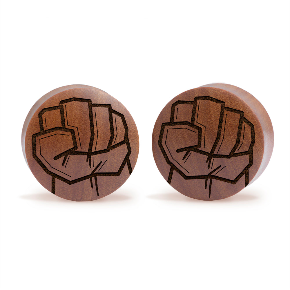 Hulk Plug / Gauge - Saba Wood | Convex Double Flare - Lasered To Order In House At Custom Plugs HQ