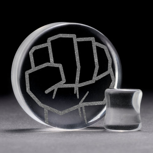 Hulk Plug / Gauge - Clear Glass | Flat Faced Double Flare