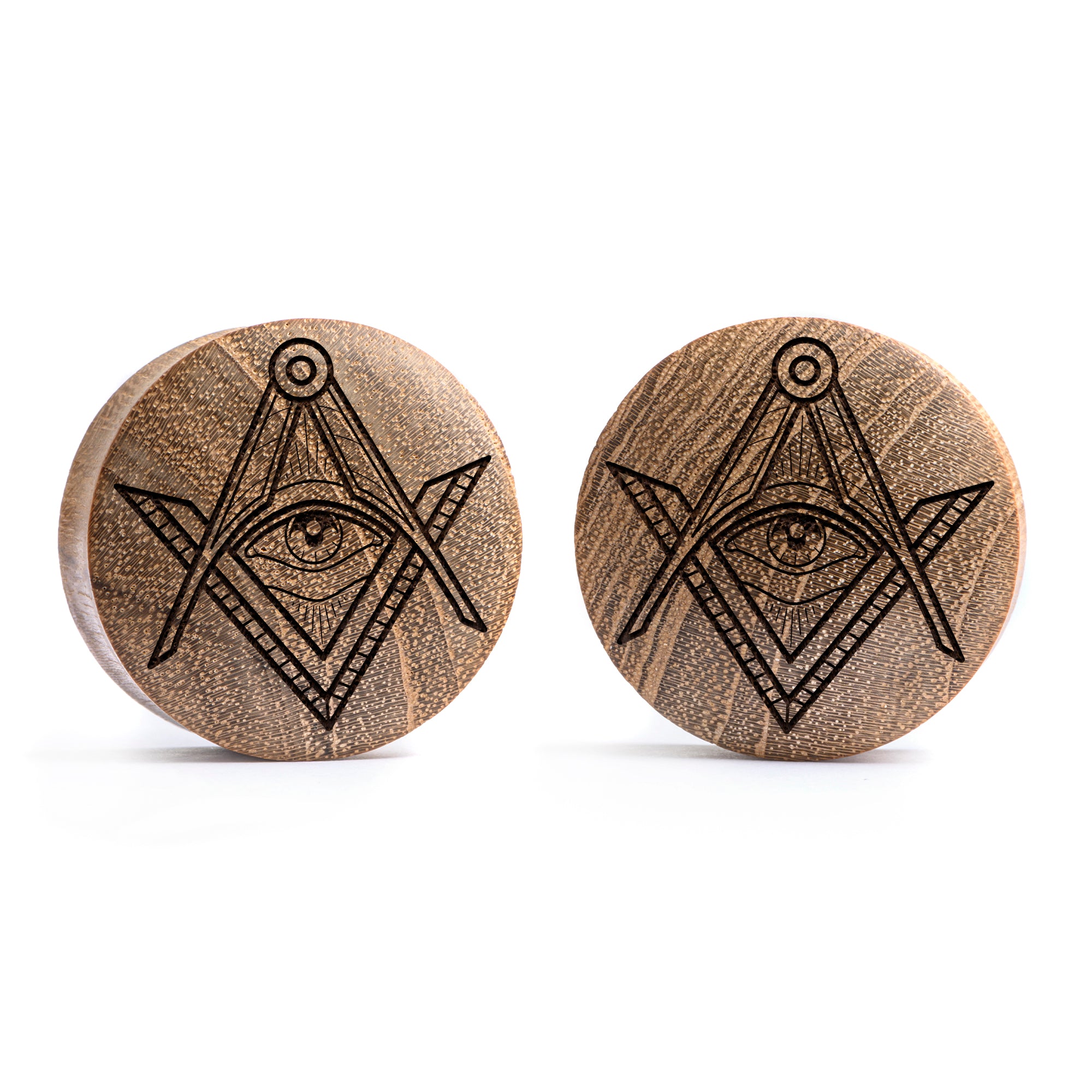 Starburst Mandala Zierstattoo Plug / Gauge - Krokodilholz | Konvexe Doppelaufgeweitet