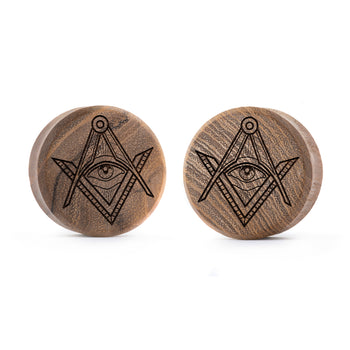 Illuminati Plug / Gauge - Teak Wood | Flat Faced Double Flare