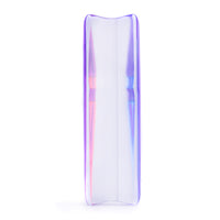 Plug / Gauge en verre cercueil violet irisé