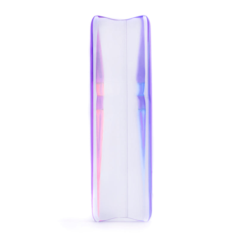 Plug / Gauge en verre cercueil violet irisé