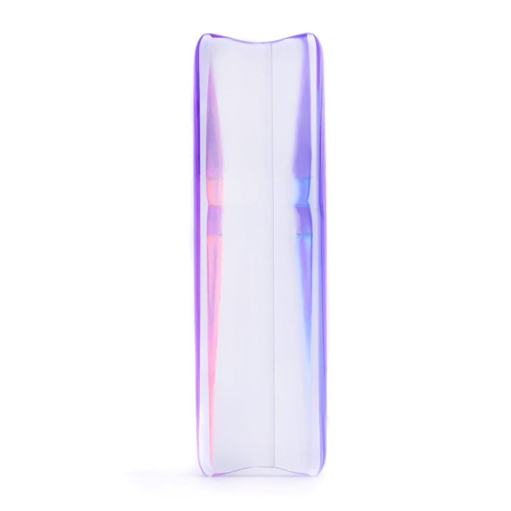 Iridescent Purple Coffin  Glass Plug / Gauge - Double Flare Glass Ear Plugs / Gauges in 10mm (00g), 20mm (13/16th), 30mm (1.18")