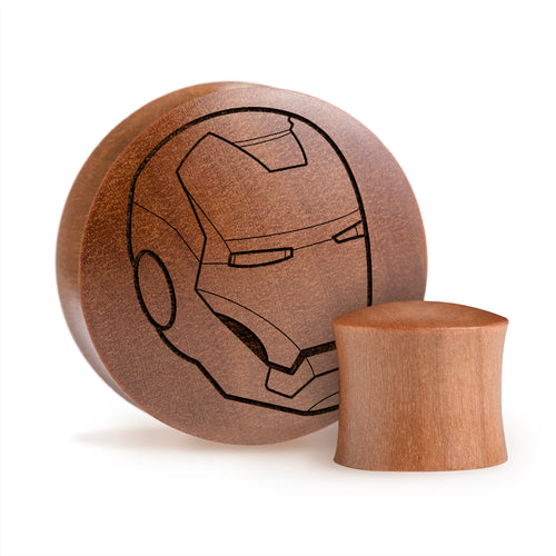 Iron Man Plug / Gauge - Saba Wood | Convex Double Flare