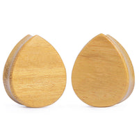 Plug / Gauge d'oreille en bois de jaquier en goutte