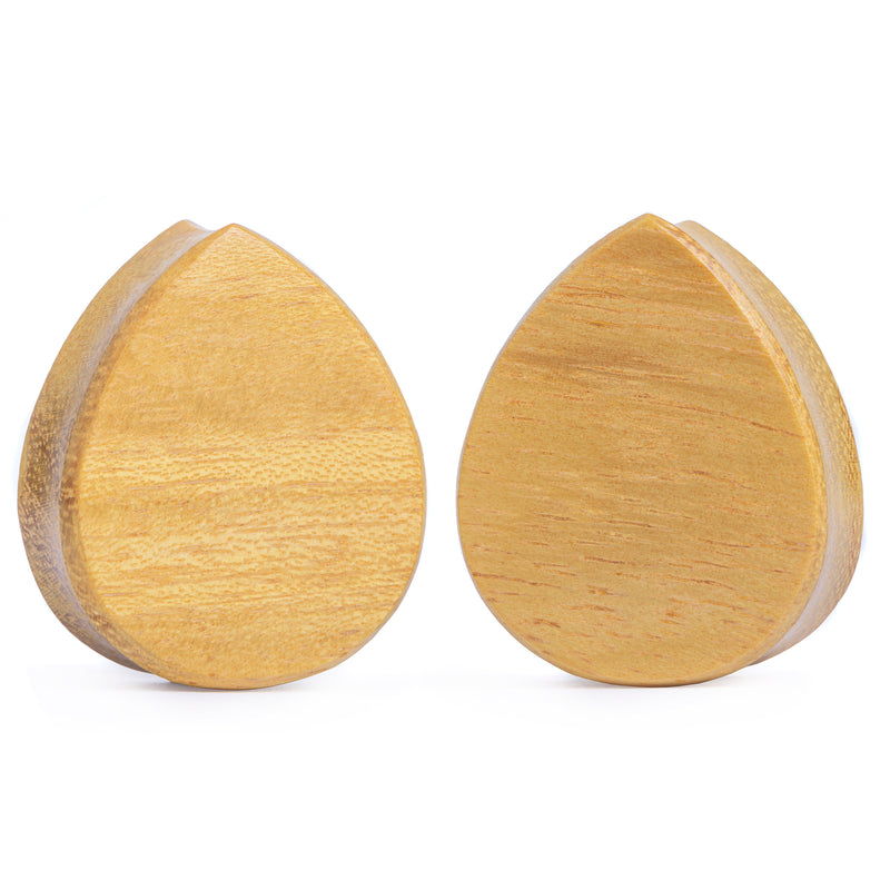 Plug / Gauge d'oreille en bois de jaquier en goutte