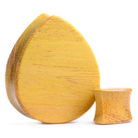 Plug / Gauge d'oreille en bois de jaquier en goutte