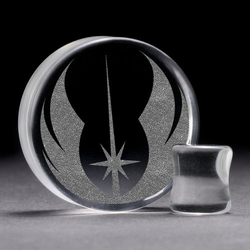 Jedi Order Plug - Clear Glass | Flat Faced Double Flare