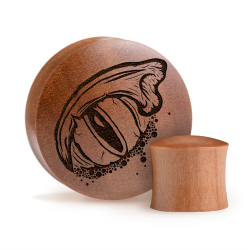 Raptor Claw Plug / Gauge - Saba Wood | Konvexe Doppelaufgeweitet