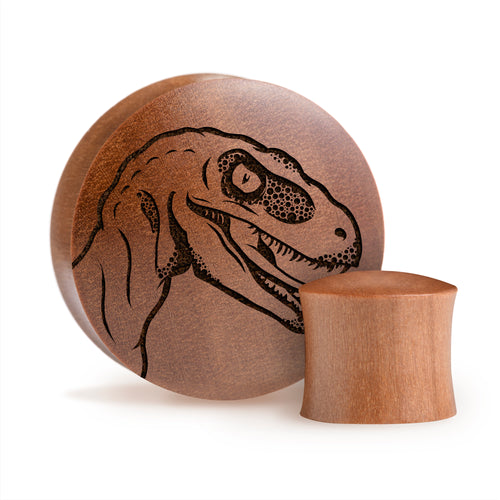 Raptor Face Plug / Gauge - Saba Wood | Convex Double Flare