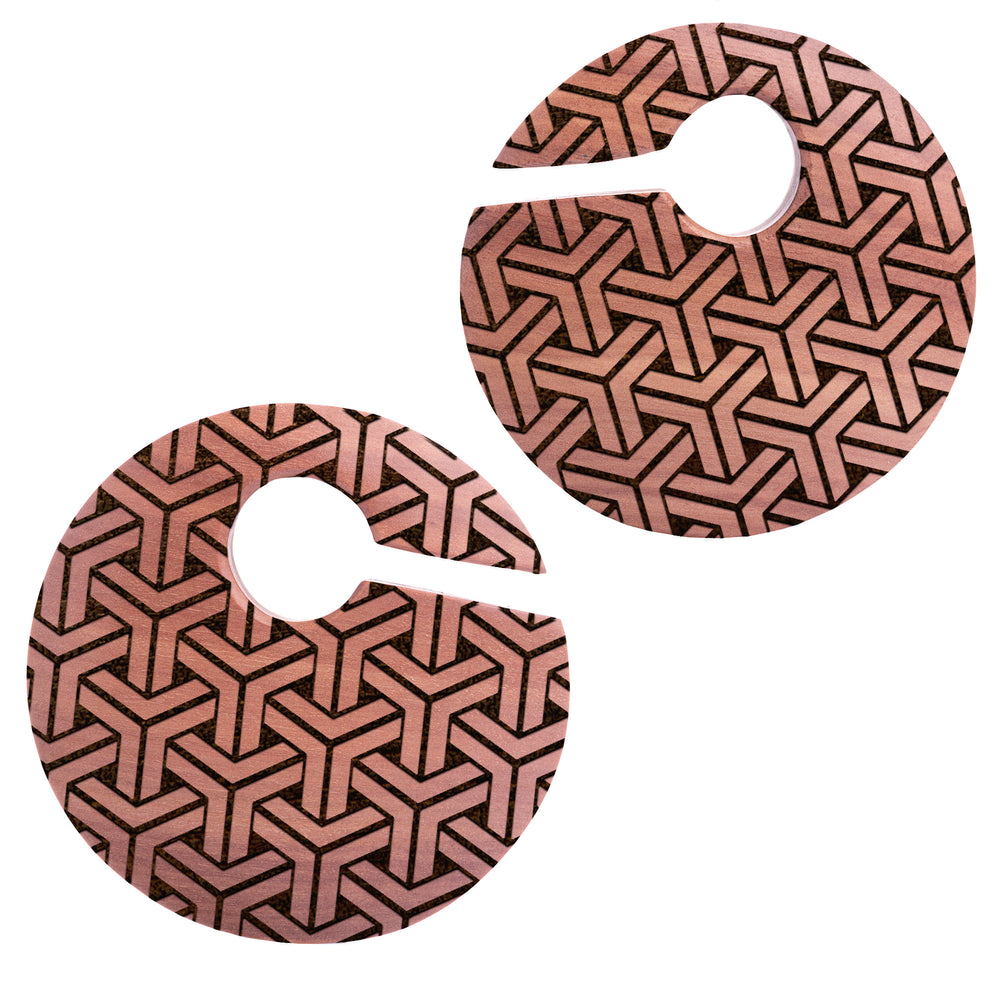 Kikkou - Saba Offset Schlüsselloch -Holzohrgewichte (Paar)