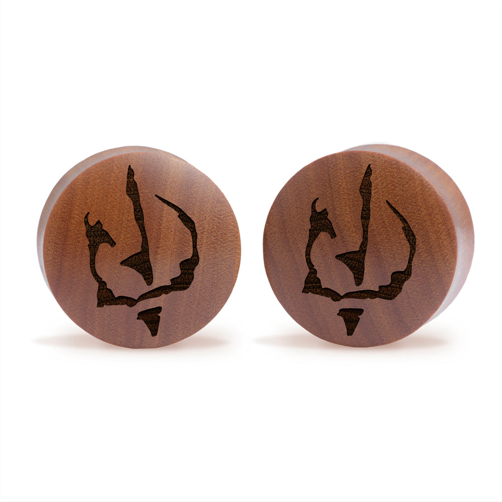 LOTR Mark Of Sauron Plug - Saba-Holz | Konvexer Doppelflansch