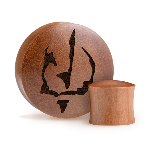 LOTR Mark Of Sauron Plug - Saba-Holz | Konvexer Doppelflansch