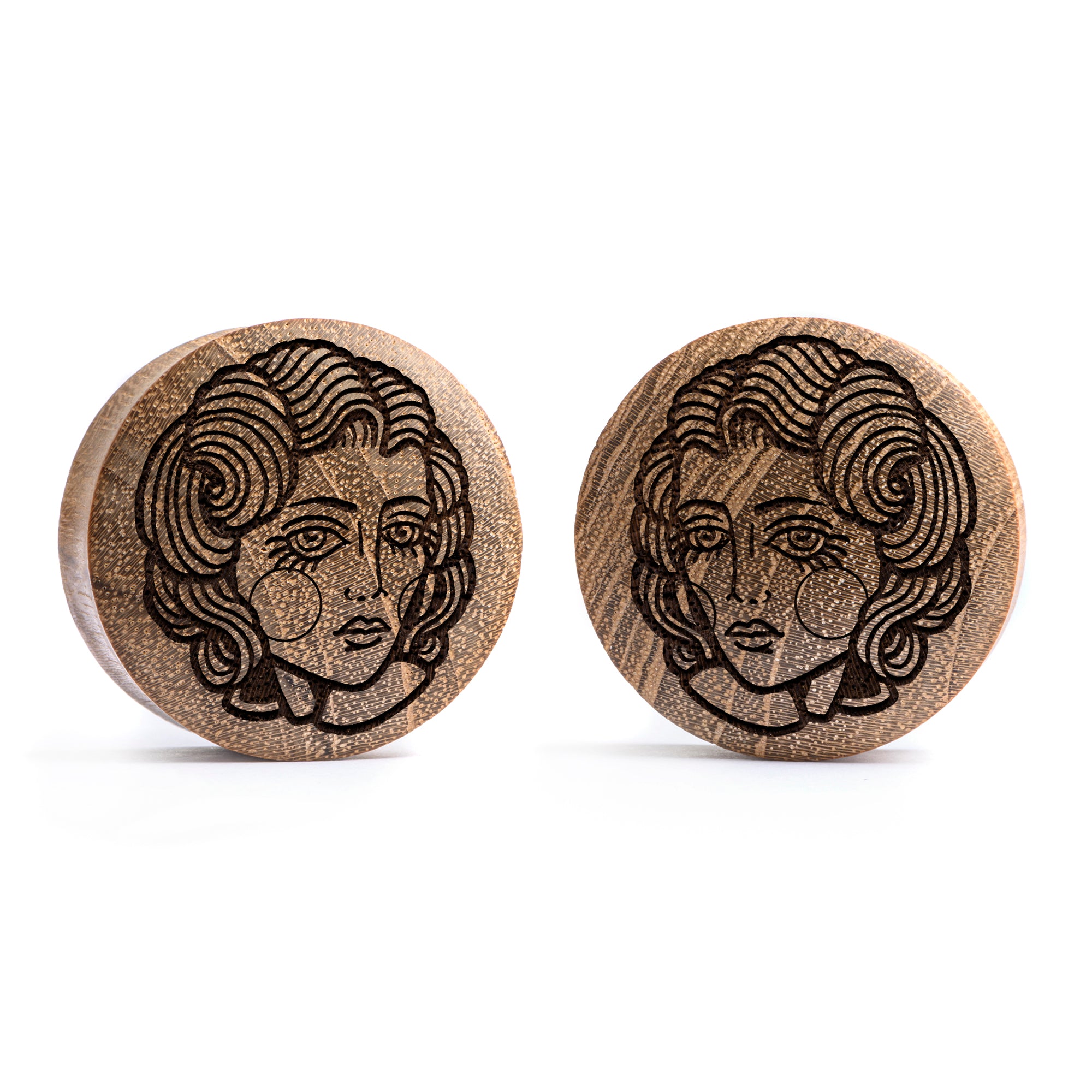 EBONY HEART SHAPED ENGRAVED