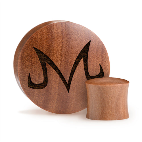 Majin Logo - Dragon Ball Z Plug / Gauge - Saba Wood | Convex Double Flare
